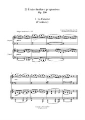 25 Études faciles et progressives. No.1 La Candeur for 2 pianos