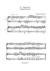 25 Études faciles et progressives. No.10 Tendre Fleur for 2 pianos