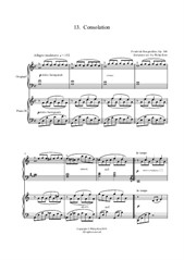 25 Études faciles et progressives. No.13 Consolation for 2 pianos