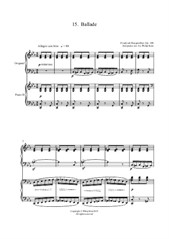25 Études faciles et progressives. No.15 Ballade for 2 pianos