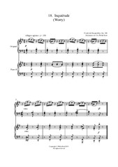 25 Études faciles et progressives. No.18  Inquiétude (Worry) for 2 pianos