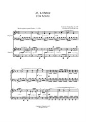 25 Études faciles et progressives. No.23 Le Retour (The Return) for 2 pianos