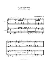 25 Études faciles et progressives. No.25 La Chevaleresque (Spirit of Chivalry) for 2 pianos