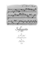 Solfeggietto (Solfeggio) in C minor arranged for 2 pianos