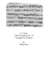 Bach 2 Part Inventions No.14 for 2 pianos
